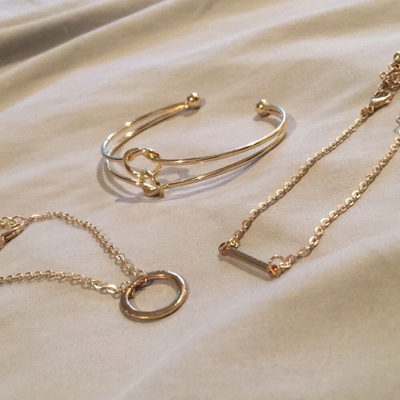 Bracelet Jewelry Set - 3 Piece with Knotted Bangle - Picture 3 of 4